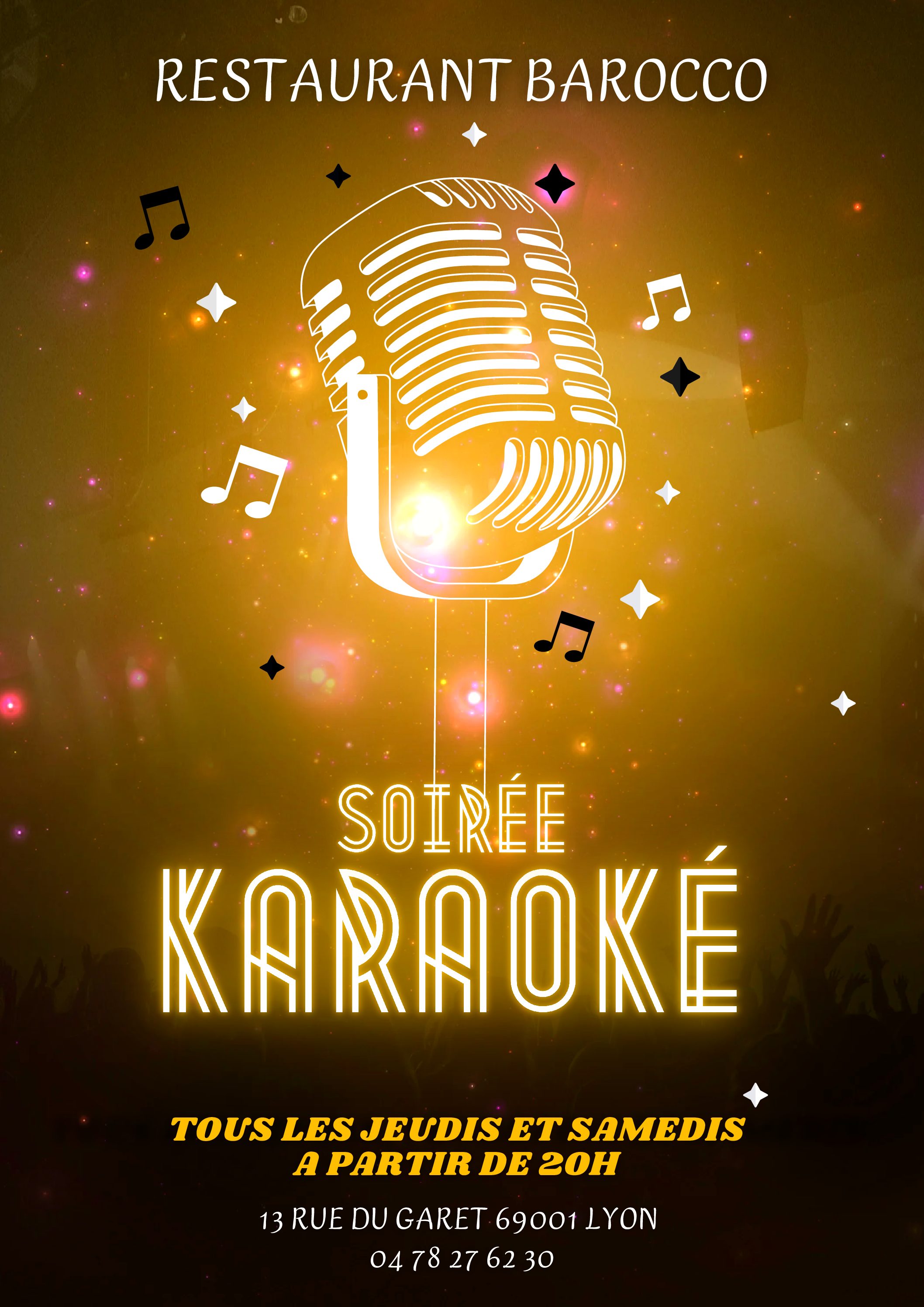 Soirée Karaoké tous les jeudis et samedis soir au Barocco !